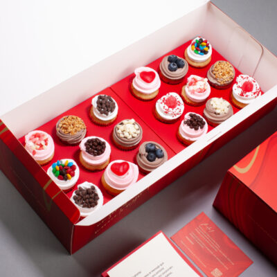 18 mini cupakes + dedicatoria personalizada