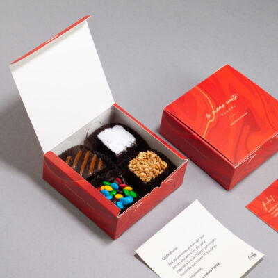 4 mini brownies + dedicatoria personalizada