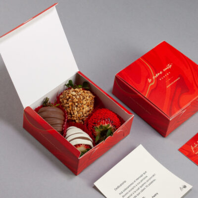 4 fresas + dedicatoria personalizada
